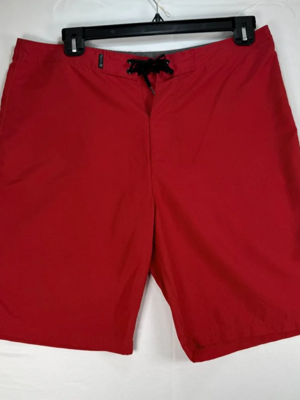Hurley Board Shorts Mens Size 34 Red Unlined Swim Trunks Comfort 9” Inseam Beach
